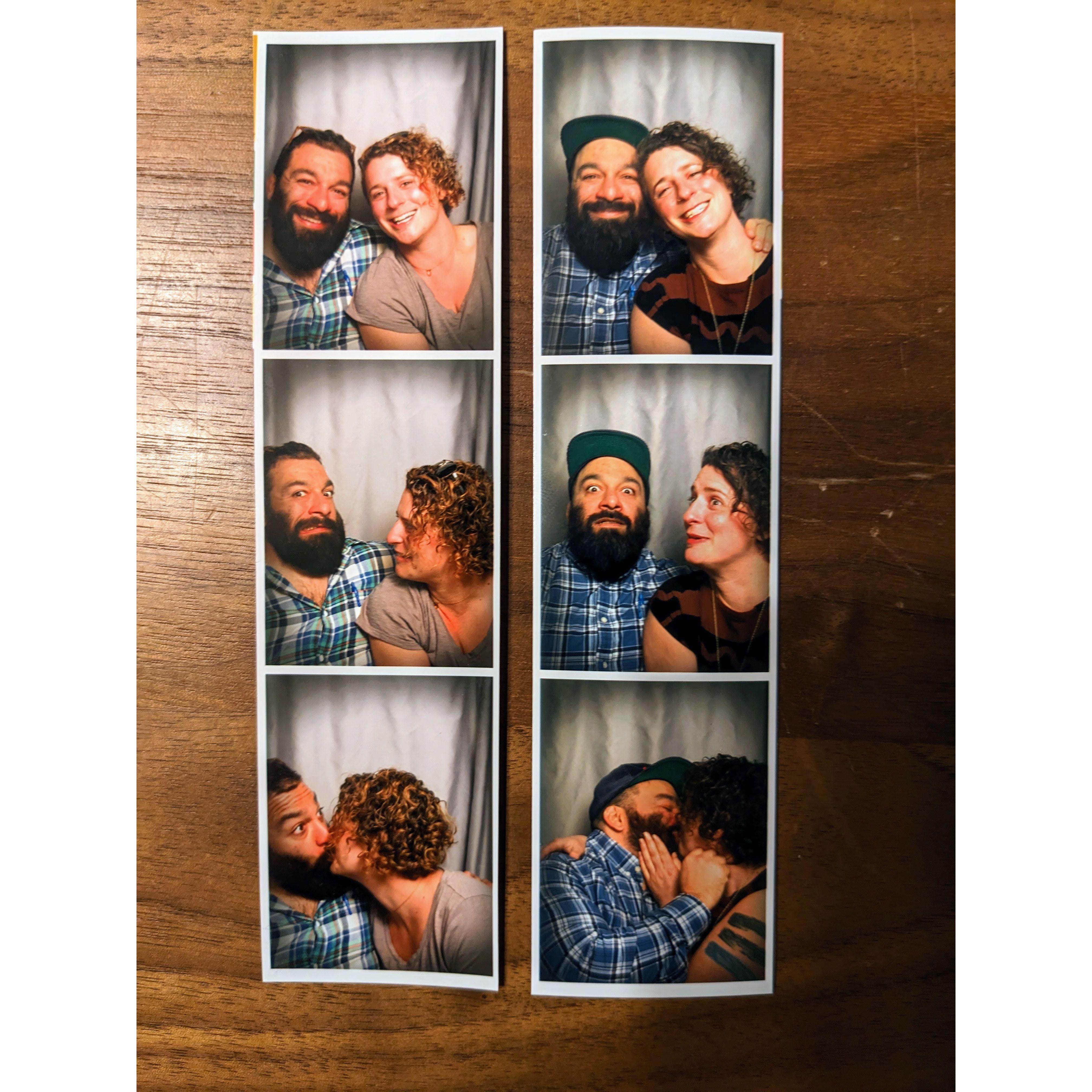 These photo strips were taken almost 5 years apart. Proof you don't age if you don't have kids.