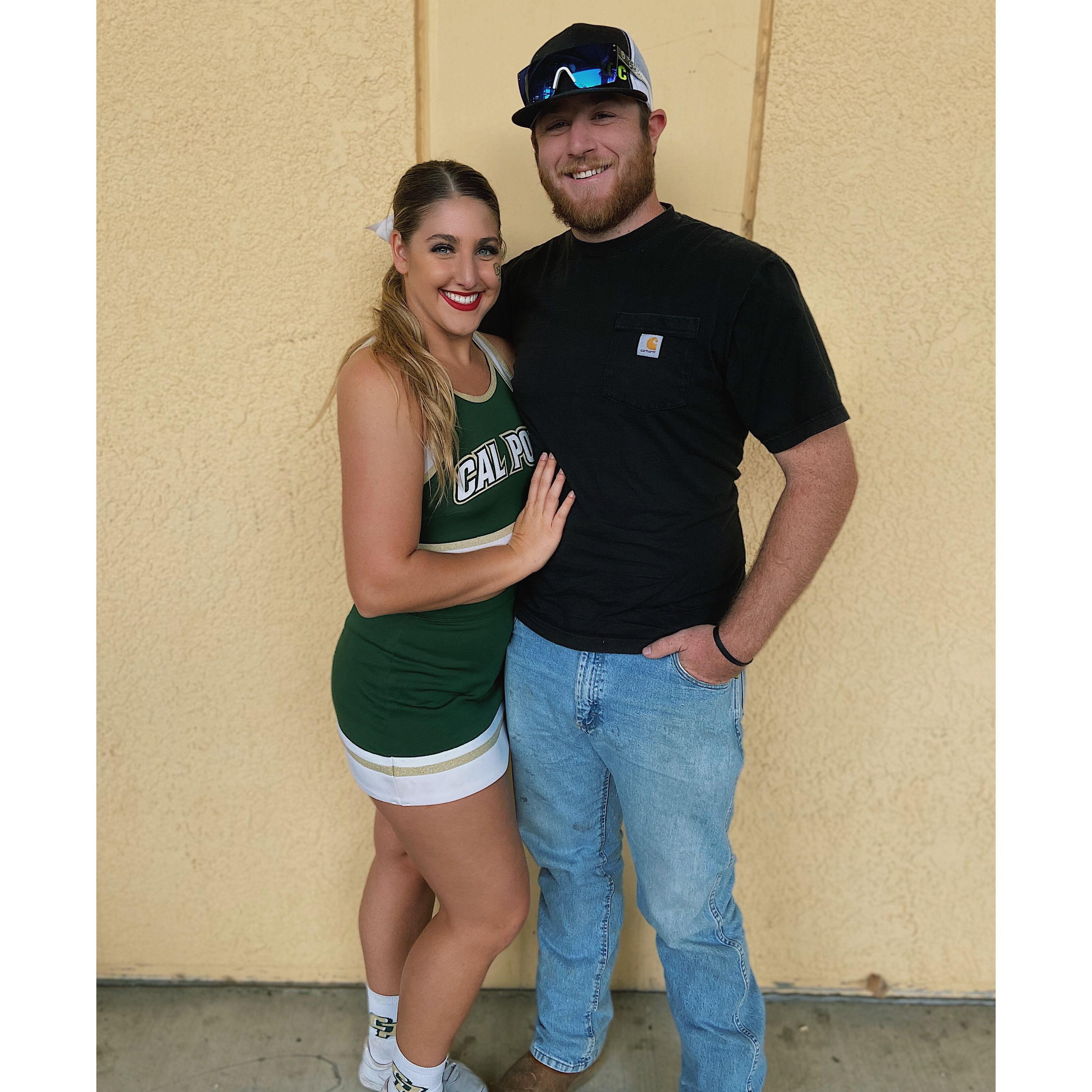 PJ was always Kaley's biggest cheerleader at football games! San Luis Obispo, CA 2019