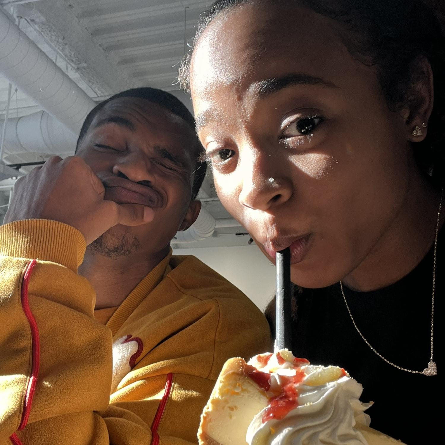 Gabrielle loves milkshakes, too bad Louis can’t join in all the time