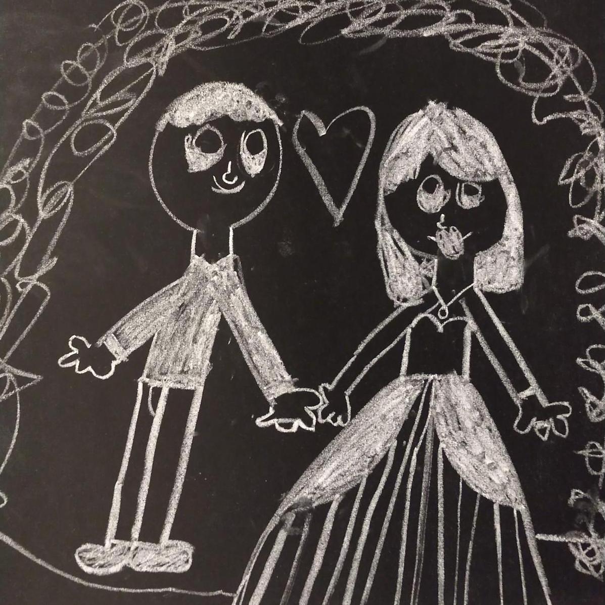 Lily drew our wedding (before we were even engaged!)