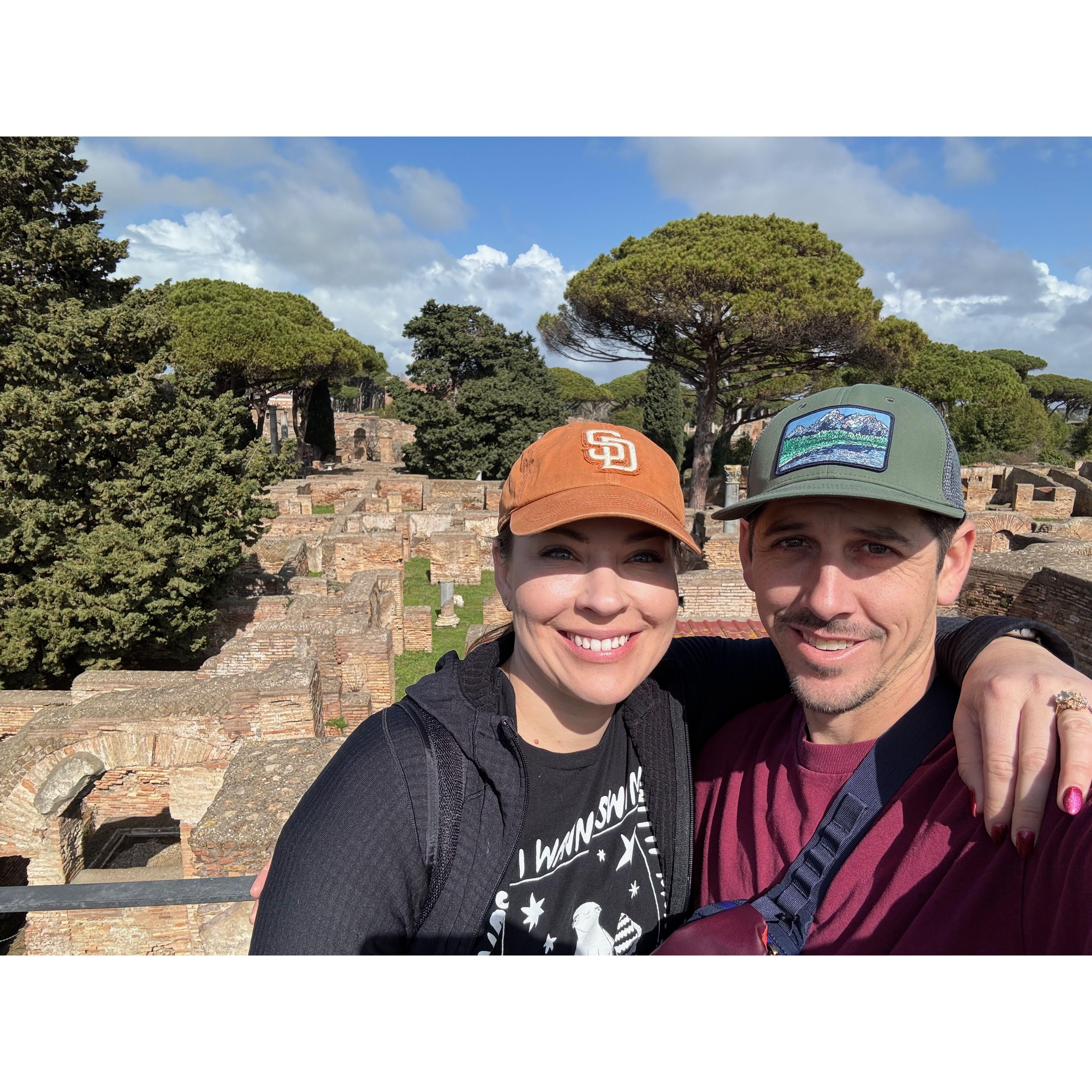 In an ancient city outside of Rome called Ostia - one of our favorite days of the trip.
