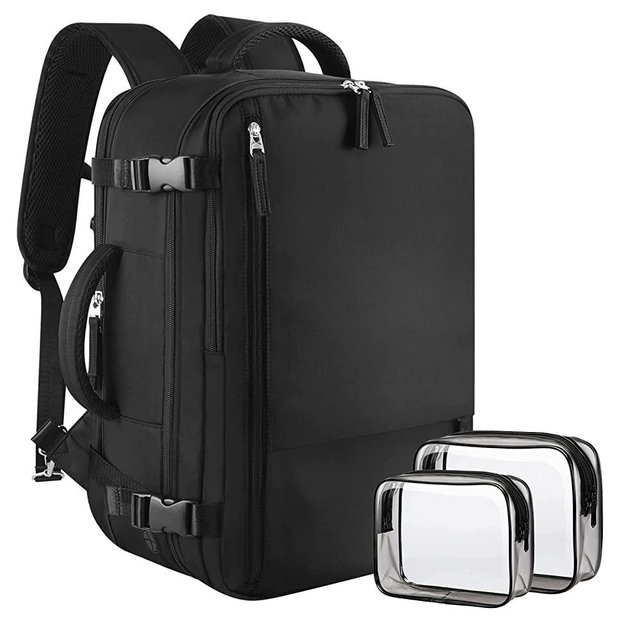 Sinaliy Travel Backpack for Women Men, 40L Carry On Backpack, 17 Inch Laptop Backpack, Waterproof Backpack, College Bookbag, Laptop Backpack, Backpack for Women, as Person Item Flight Approved