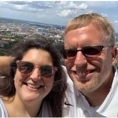 Our first picture from our second date on top of the Vulcan statue.