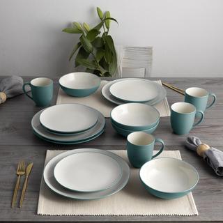 Colorwave Coupe 16-Piece Dinnerware Set, Service for 4