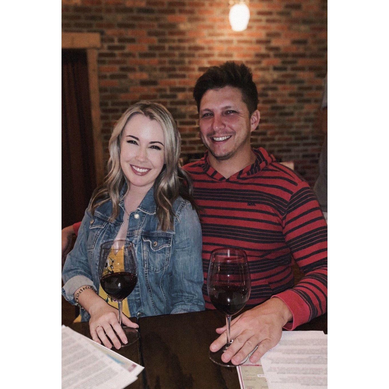 Kelsey's first "Wine Pick up Party" at Five Vines. The quarterly events with Caitlin & Aaron and Rachel & JT became one of our fav parts of living in Orange County!