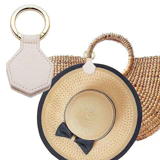 Magnetic Hat Clip for Travel, Stylish Hands-Free Bag, Purse, Luggage, and Backpack Clip-On Holder for Sun and Wide Brim Hats (Ivory)