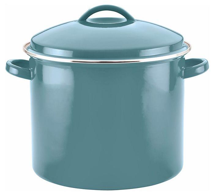Farberware 16qt Porcelain Enamel Covered Stock Pot Aqua
