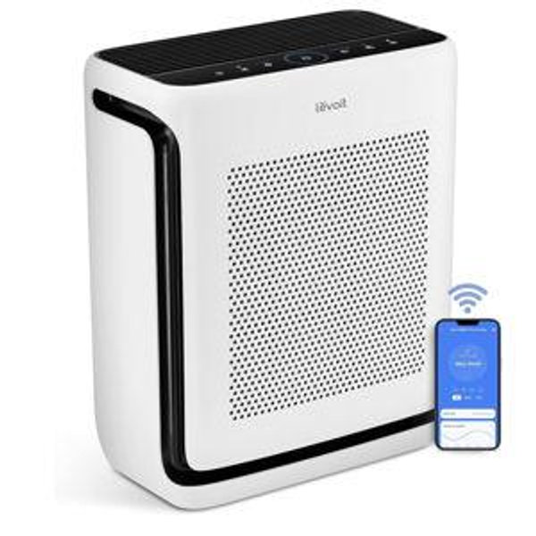 LEVOIT Air Purifiers for Home Large Room Up to 1875 Ft² with Washable Pre-Filter, AHAM VERIFIDE, Air Quality Monitor, HEPA Sleep Mode for Allergies, Pet Hair in Bedroom, Vital 200S-P, White