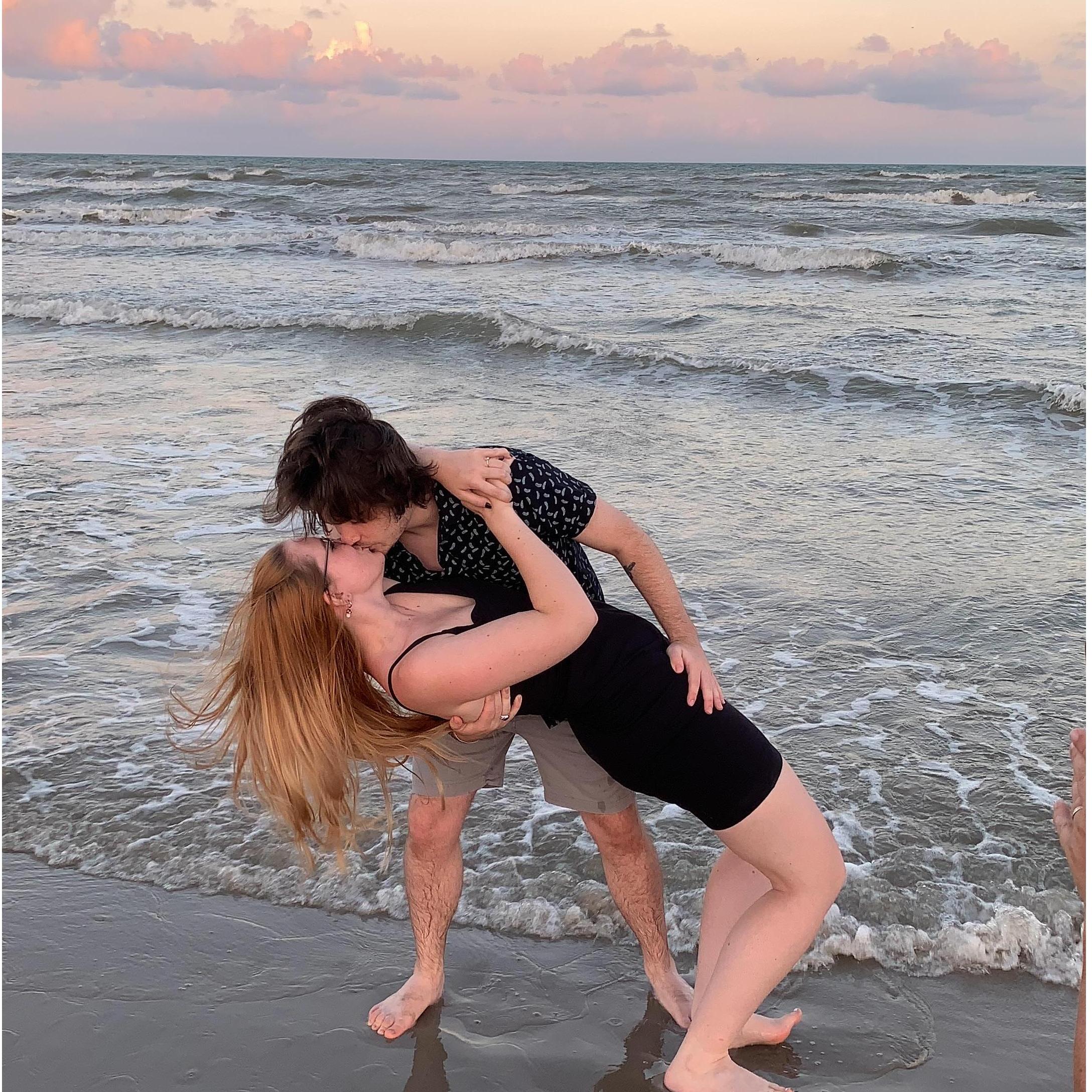 Engagement photoshoot in Port Aransas.