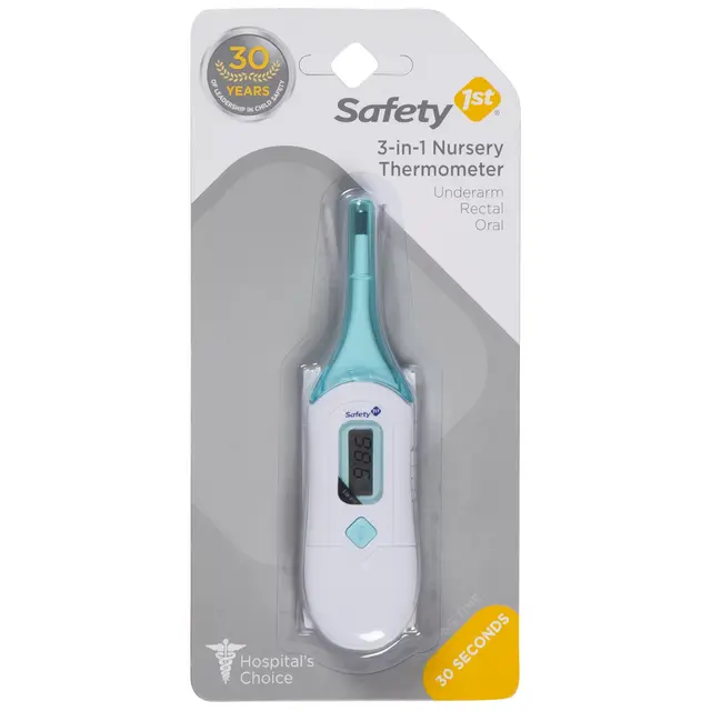 Safety 1st 3-in-1 Flexible Tip Nursery Thermometer, Arctic
