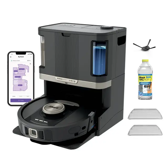 Shark PowerDetect 2-in-1 Robot Vacuum and Mop with NeverTouch Pro Base