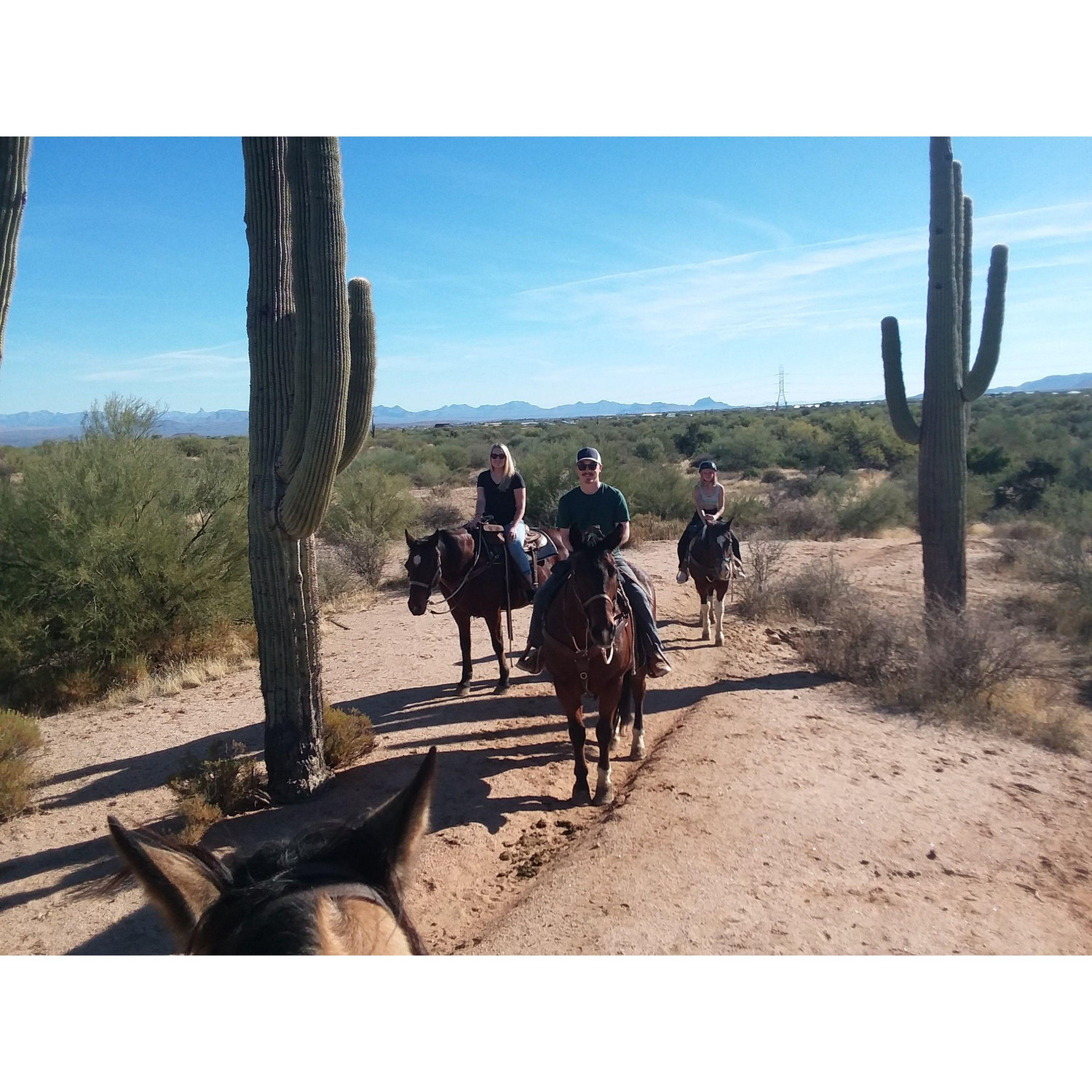 2023 - Katie has gotten Nick into horseback riding. We took Graceigh while in Arizona