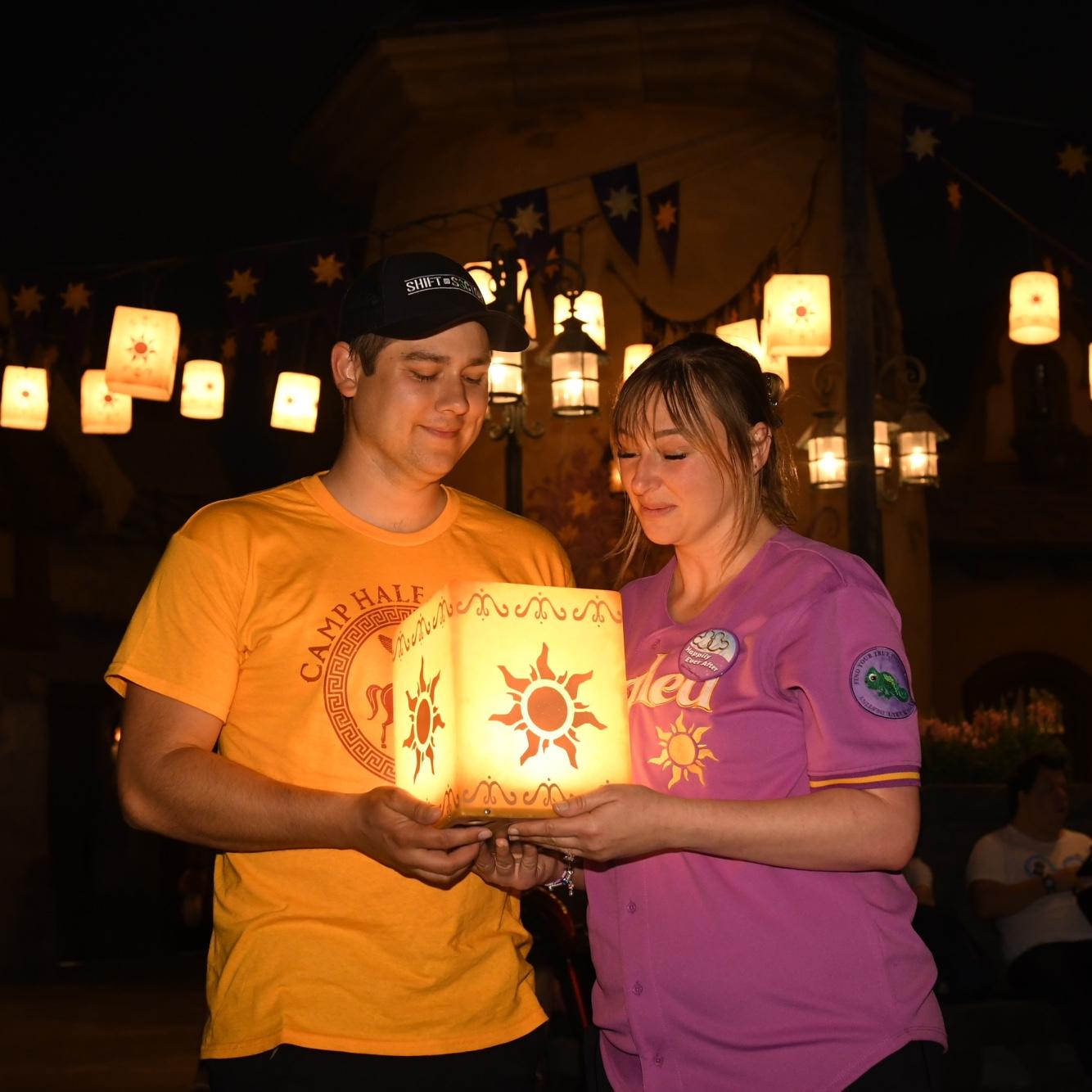 This was right after their engagement. Taking a picture with the lantern was always on Codi’s bucket list so it felt like a good time to do so.