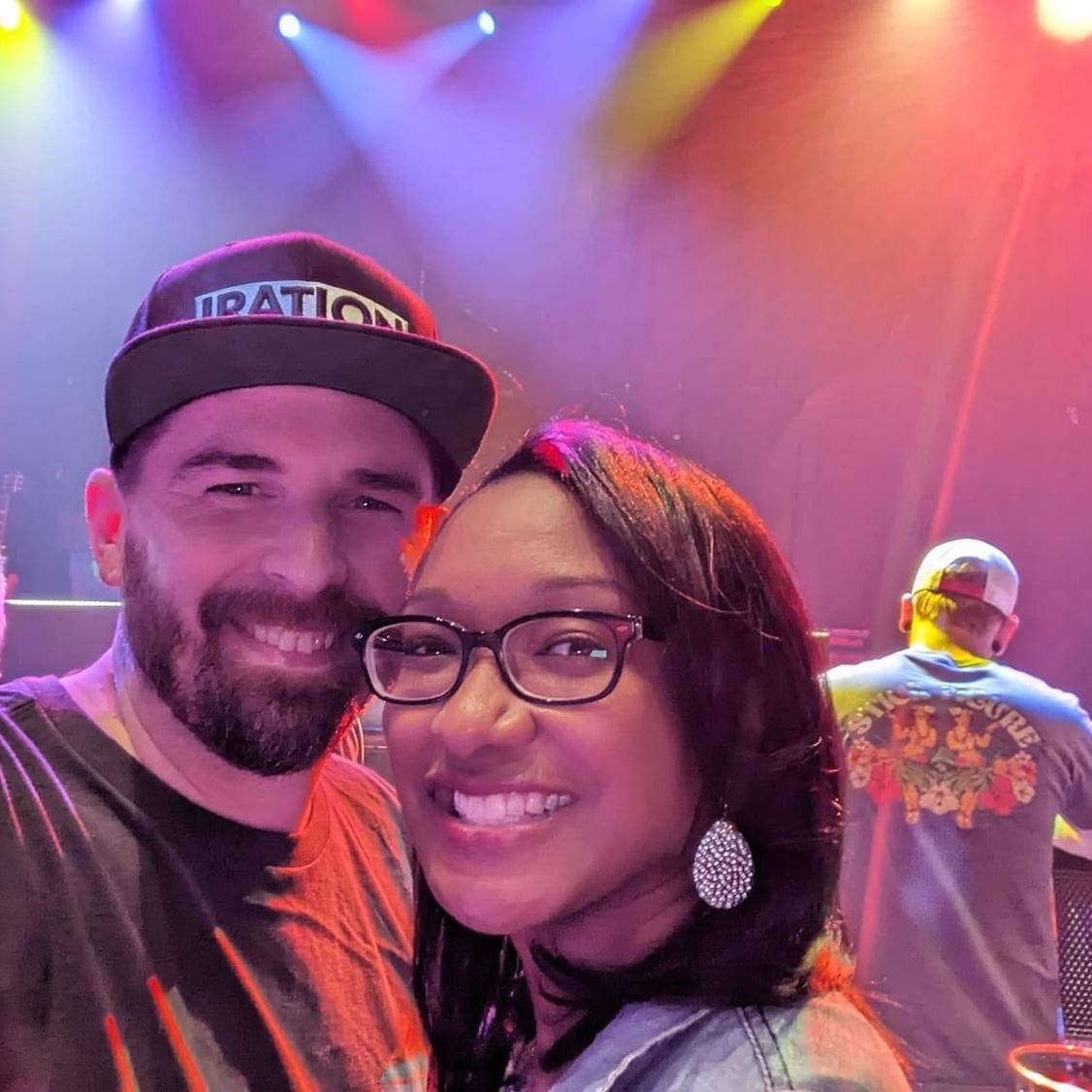 Iration is Dustin's favorite reggae band. DeAndra became a fan at their concert in Nashville.