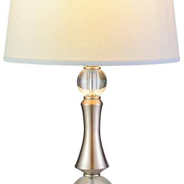 Touch Control USB Table Lamp, 3-Way Dimmable, Bedside Nightstand Lamp with USB Charging Ports, Fabric Shade Modern Lamp for Bedroom Living Room Guest Room
