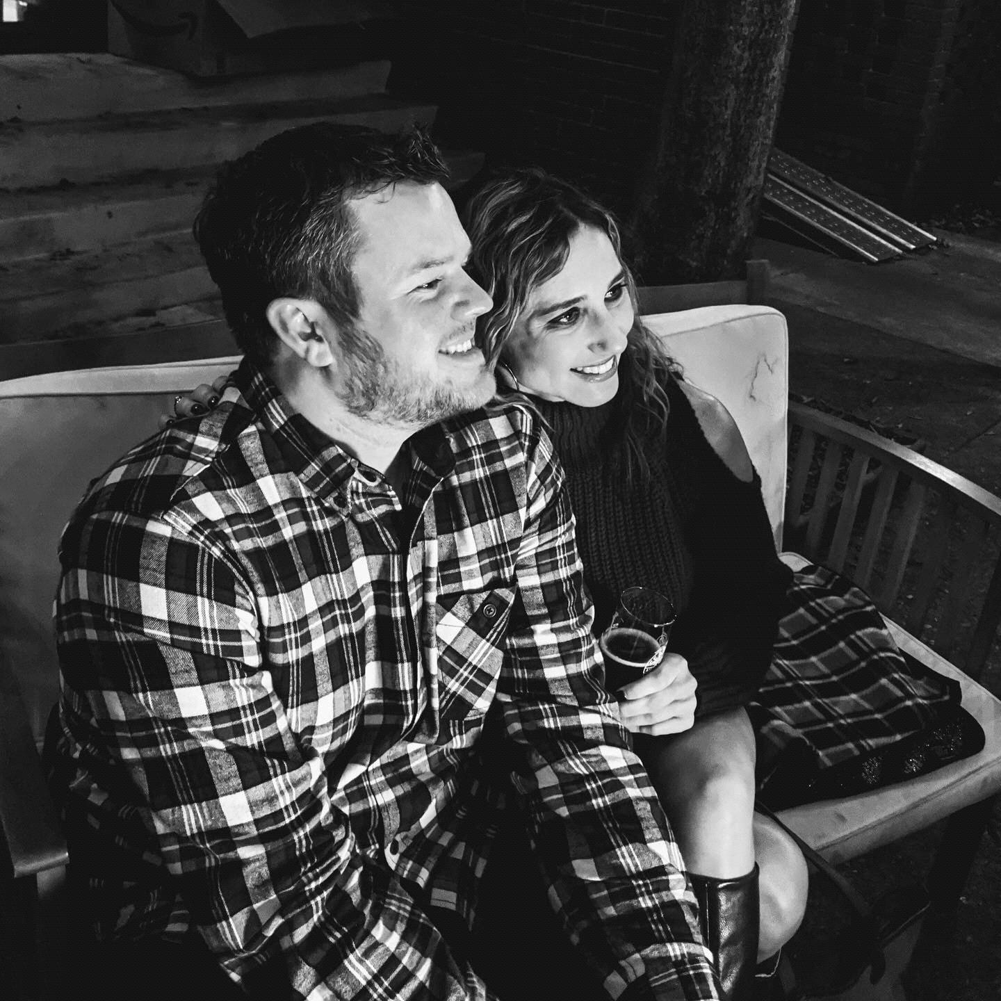 One of Allison's favorite candid black and white shots, taken by her bother-in-law!