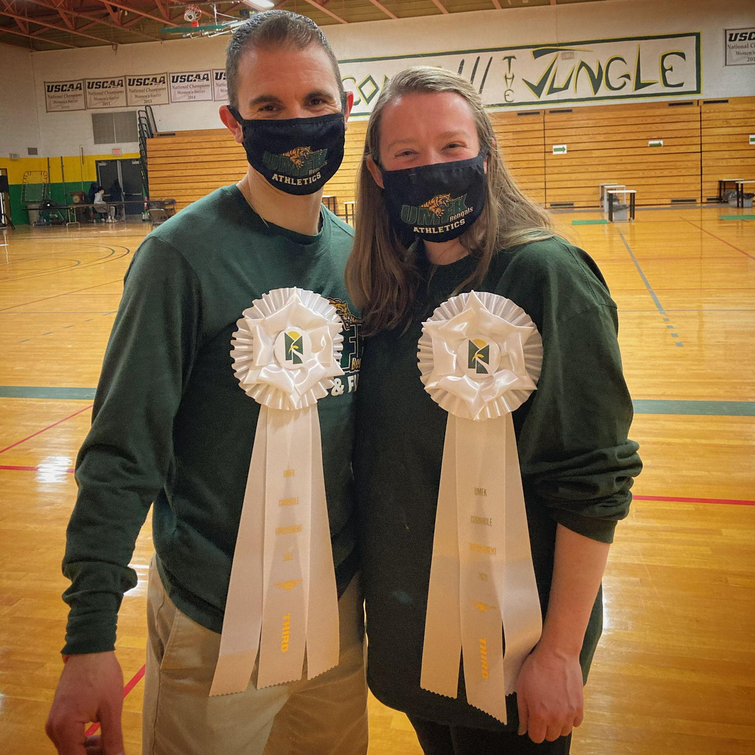 Our first photo together. We made a very good team and secured third place in the UMFK tournament on St. Patrick's Day 2021.