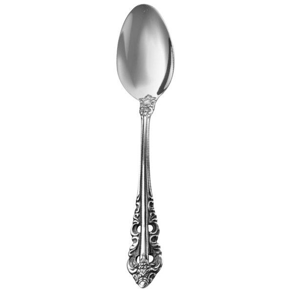 Walco 6801 Classic Baroque 6 1/16" 18/10 Stainless Steel Extra Heavy Weight Teaspoon - 12/Case