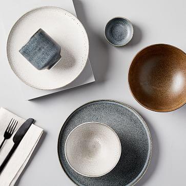 West Elm Kanto Glazed Stoneware Dinnerware (Set of 24) - Ice White