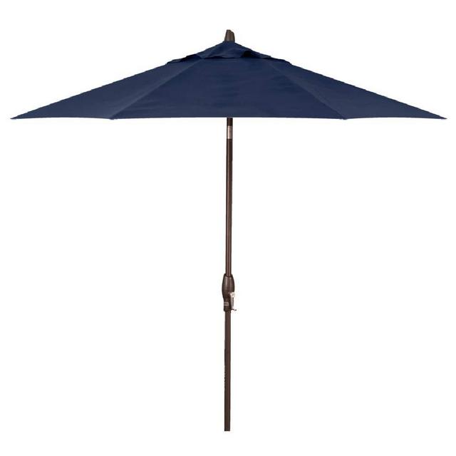 9-Foot Treasure Garden (Model 810) Deluxe Auto-Tilt Market Umbrella with Bronze Frame and Obravia2 Fabric: Navy