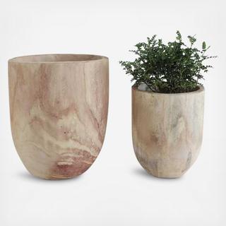 Pure Paulownia 2-Piece Wood Pot Set