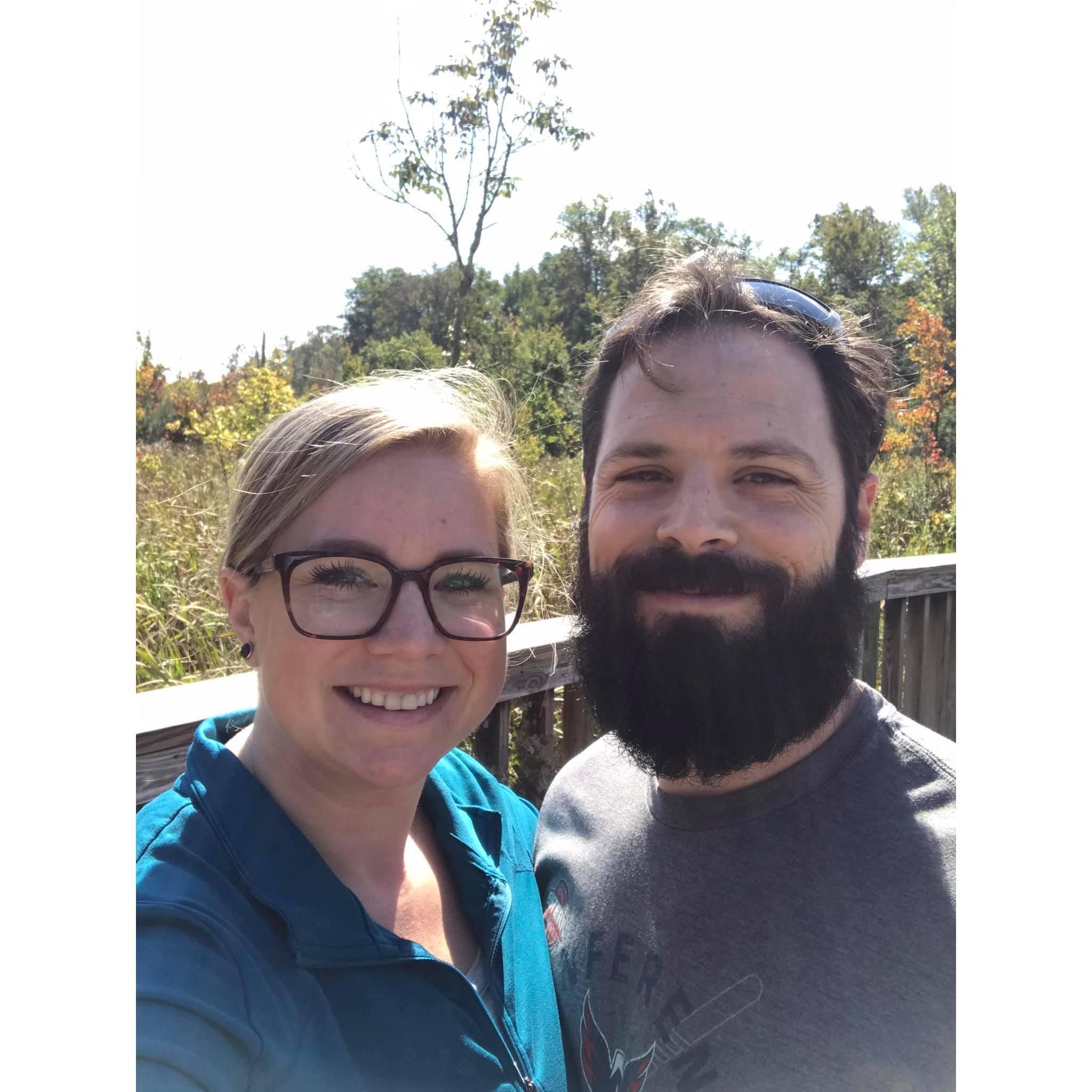 Birthday hike in Newport New, Va at Newport News Park.