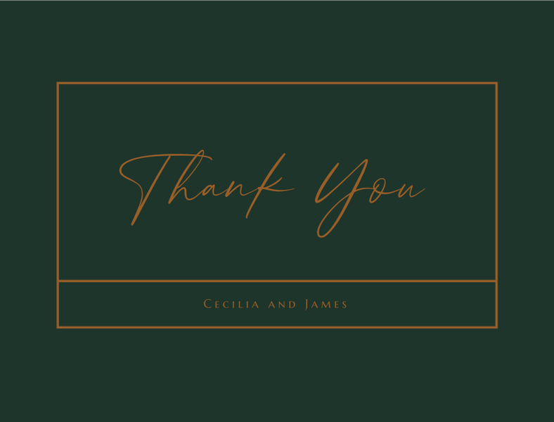 Colfax Landscape | Dark Forest | Zola Thank You Cards