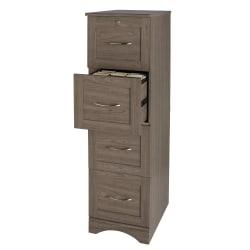 Realspace® Pelingo 22"D 4-Drawer Letter/Legal Vertical File Cabinet, Gray