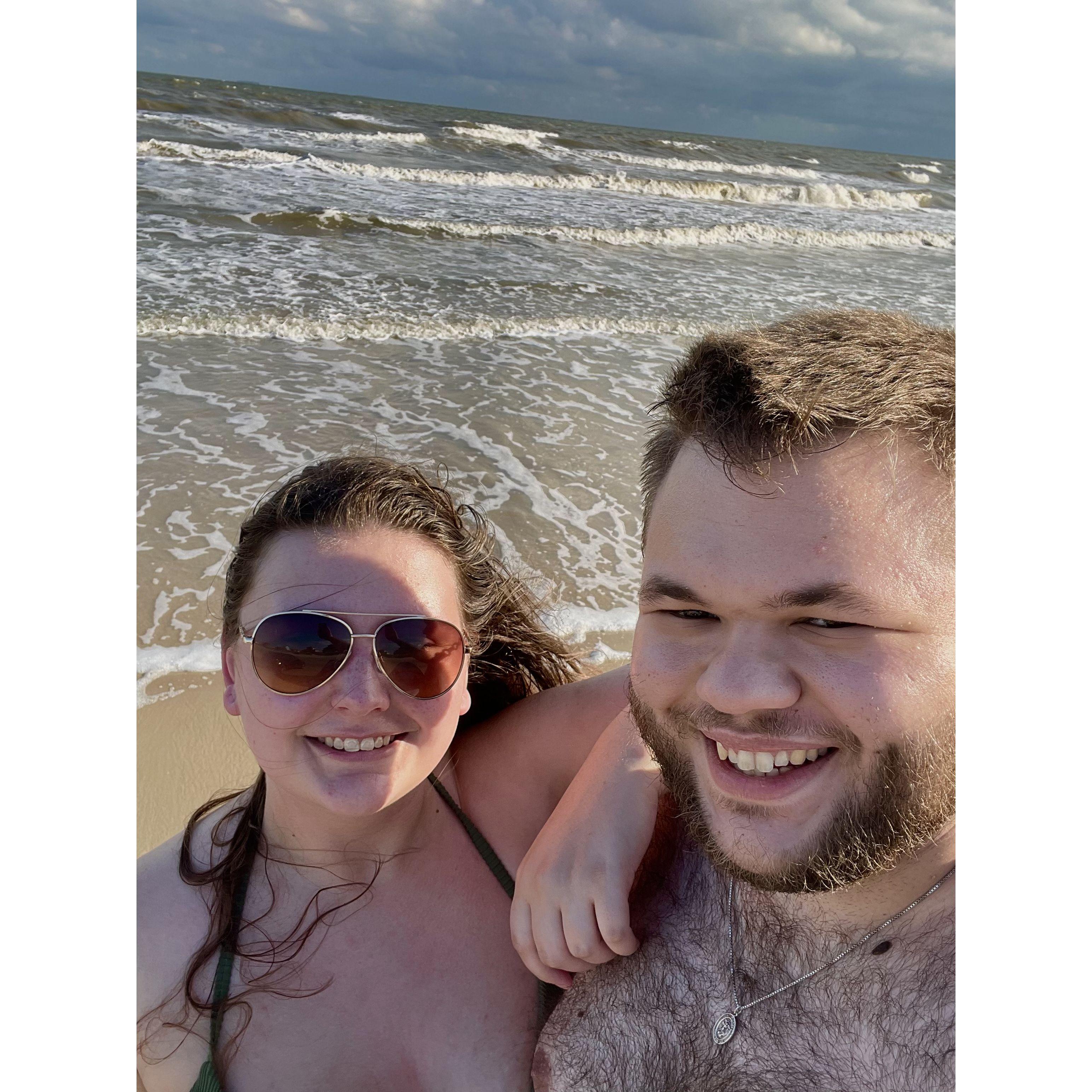 Beach day just before our Officiant and Matron of Honor got married