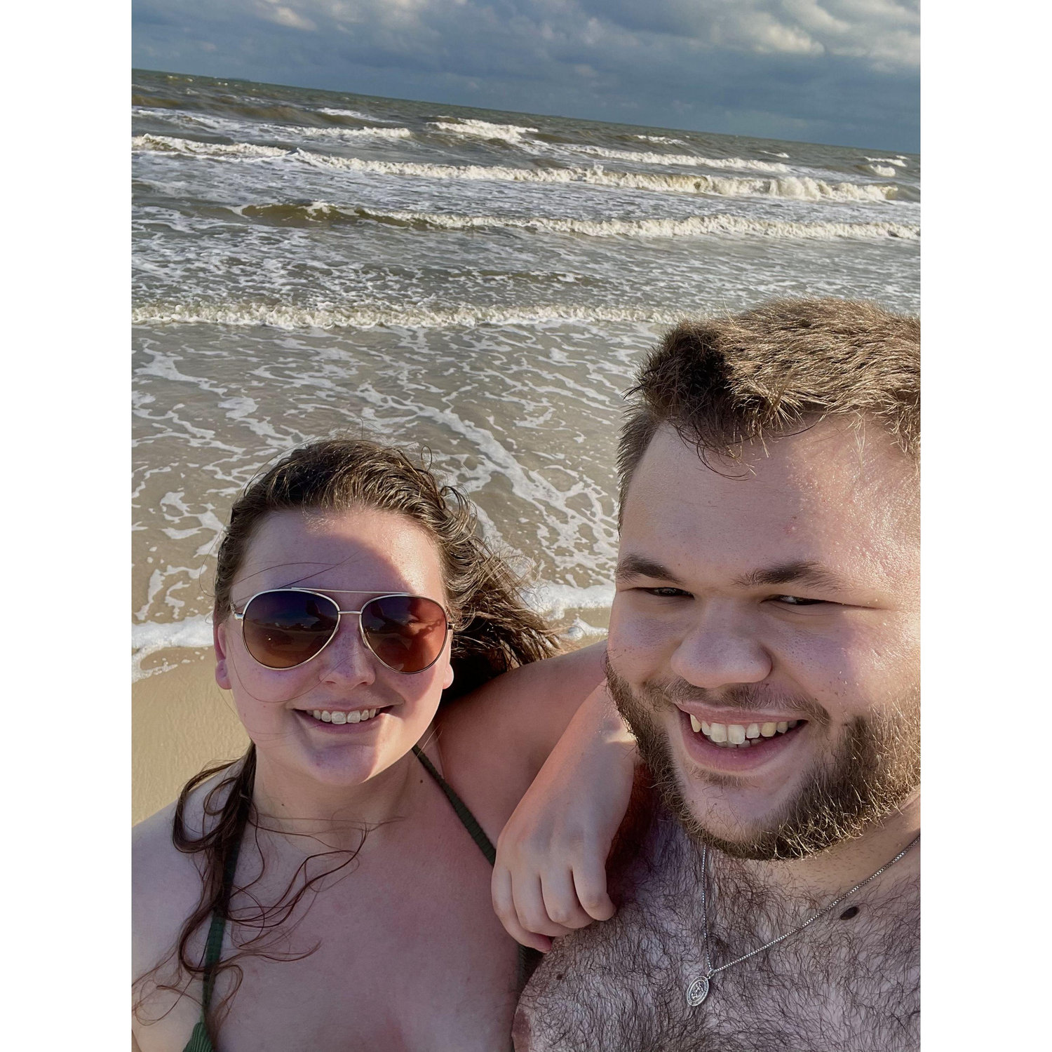 Beach day just before our Officiant and Matron of Honor got married