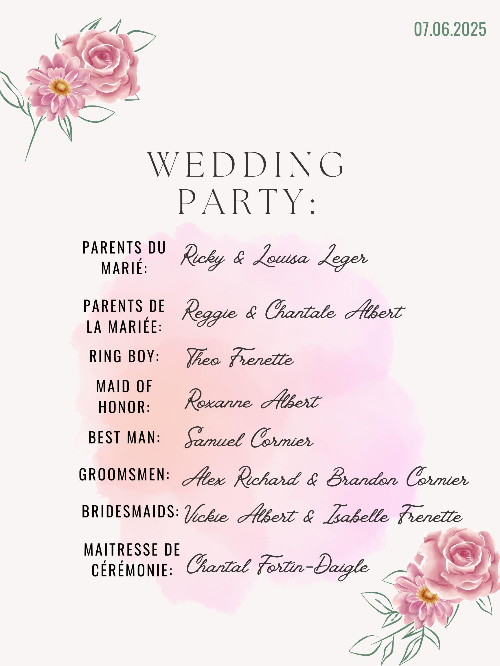 The Wedding Website of Natacha Albert and Daniel Leger