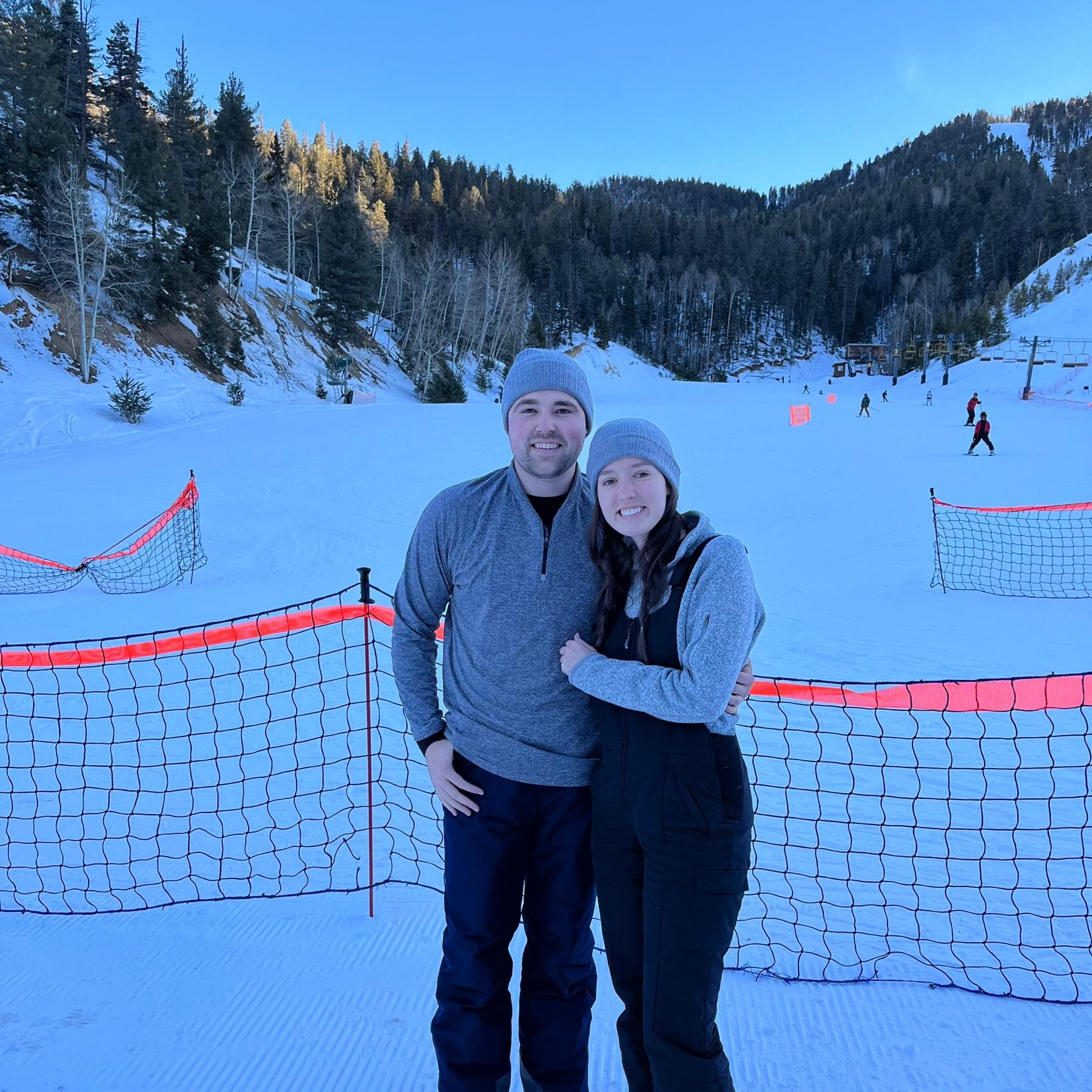 The trip Nick taught Kara to ski!