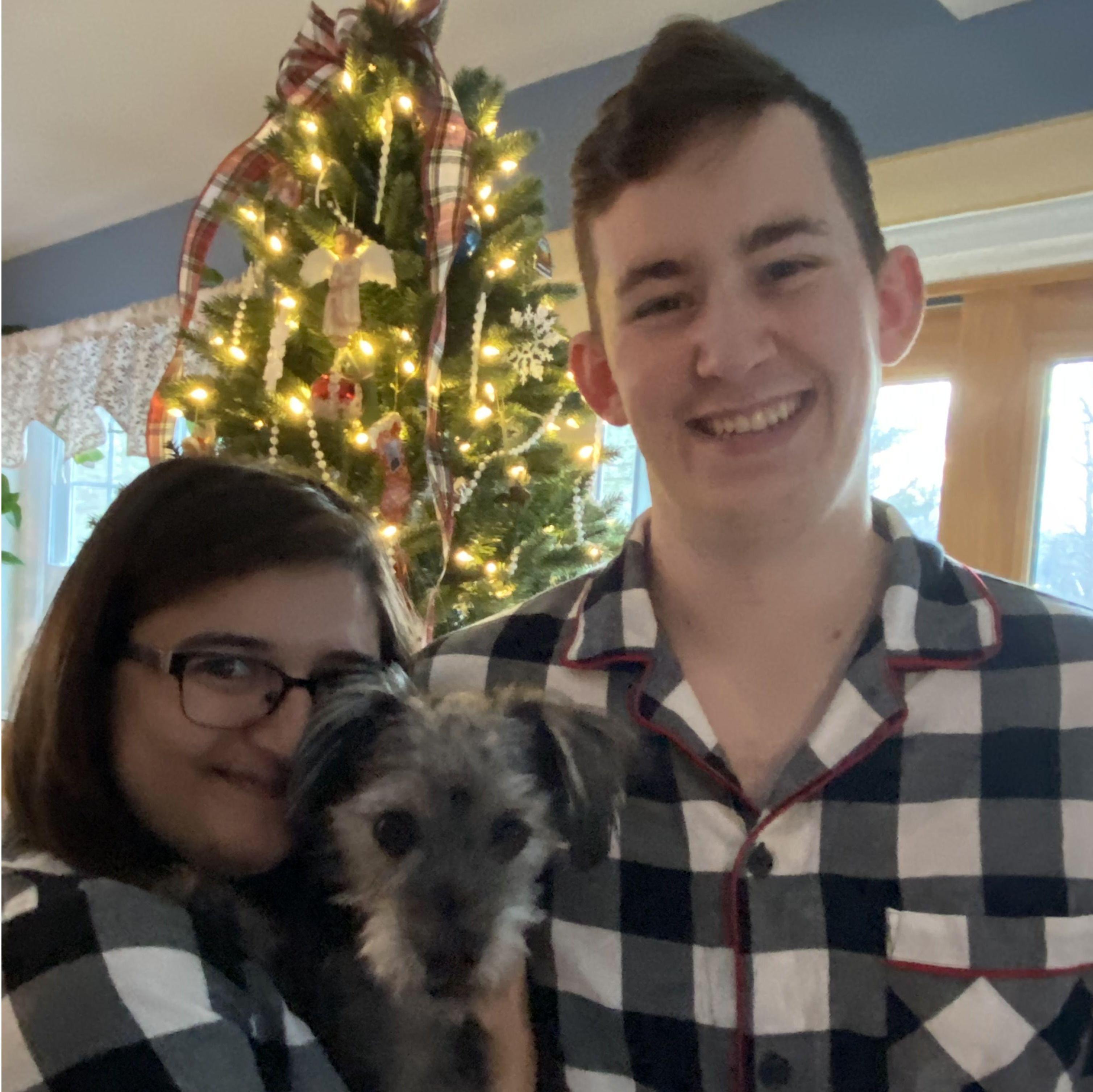 Matching Christmas Pjs with Jack