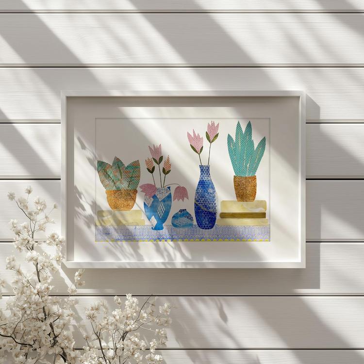 Artxtiles, Springtime Flower Frame | Zola