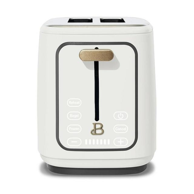 Beautiful 2 Slices Toaster with Touch-Activated Display, 7 Browning Settings, Bagel & Frozen Bread Presets, Slide-Out Crumb Tray Stylish Kitchen Toaster by Drew Barrymore (White Icing)