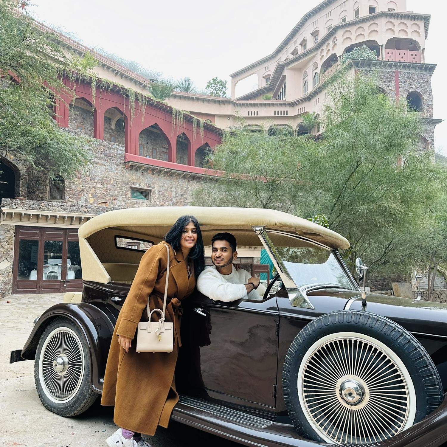 Casual ride in the  King's 1940s Rolls-Royce.