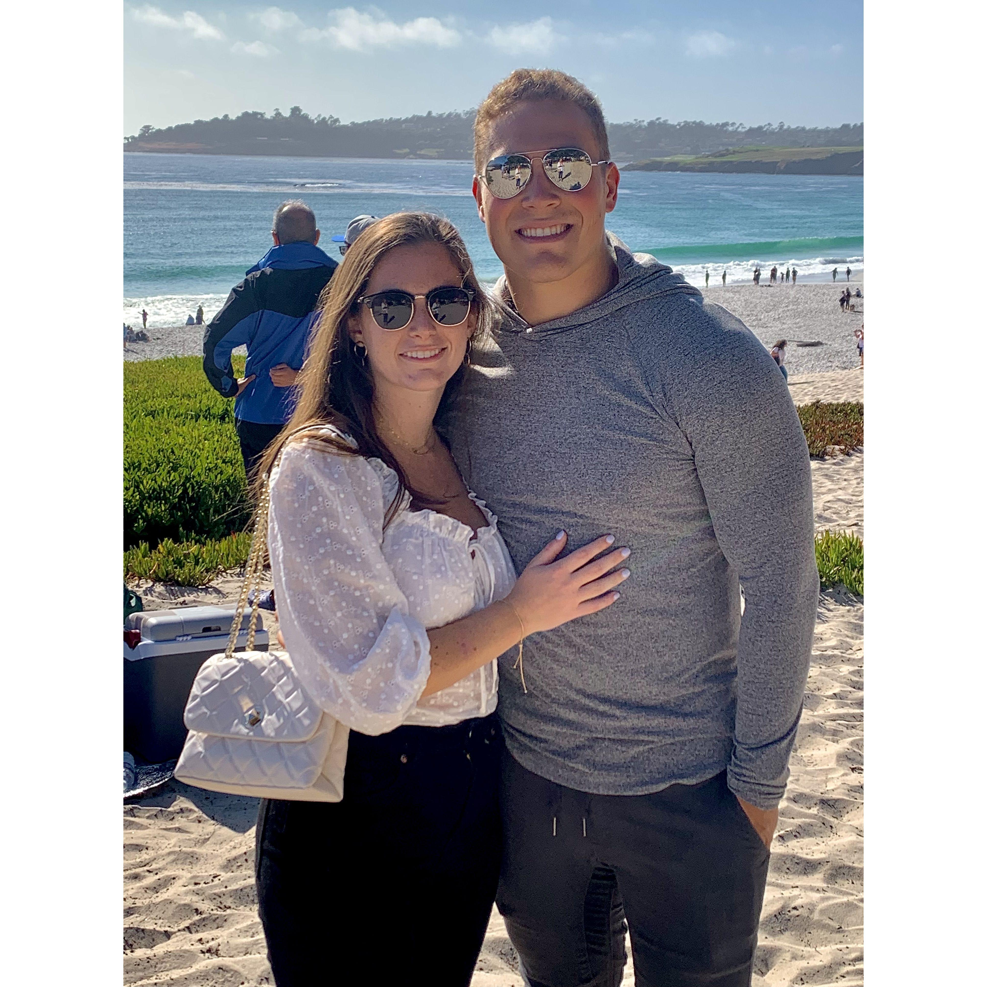 After Coronado, Kyle was stationed in Monterey. This picture was taken on the beaches of Carmel, one of their favorite places to go whenever Allison visited!