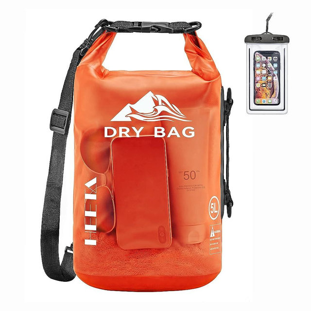 HEETA Waterproof Dry Bag for Women Men, 5L/10L/20L/30L/40L Roll Top Lightweight Dry Storage Bag Backpack with Phone Case for Travel, Swimming, Boating, Kayaking, Camping and Beach