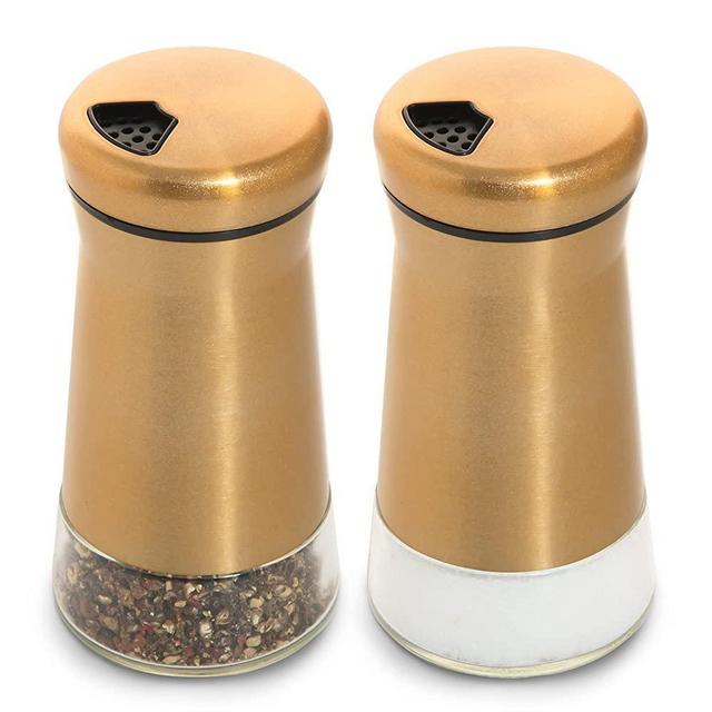 bonris Salt and Pepper Grinder Set of 3 Adjustable Ceramic Salt Grinder & Pepper  Grinder - Tall