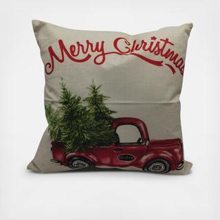 Merry Christmas Festive Throw Pillow