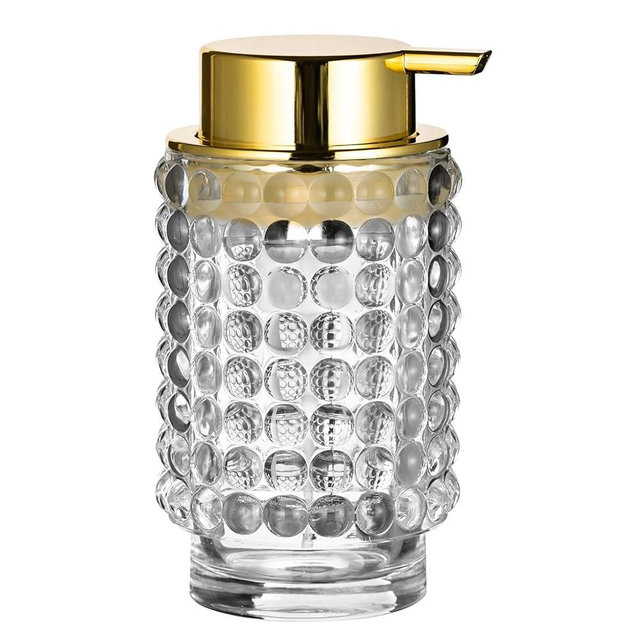 LEICURACE Glass Foaming Hand Soap Dispenser Foaming Soap Dispenser for Bathroom Decor Soap Dispenser with Pump（Foam Type/Clear）