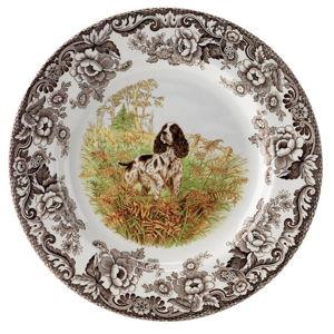 Spode Woodland Springer Spaniel Dinner Plate