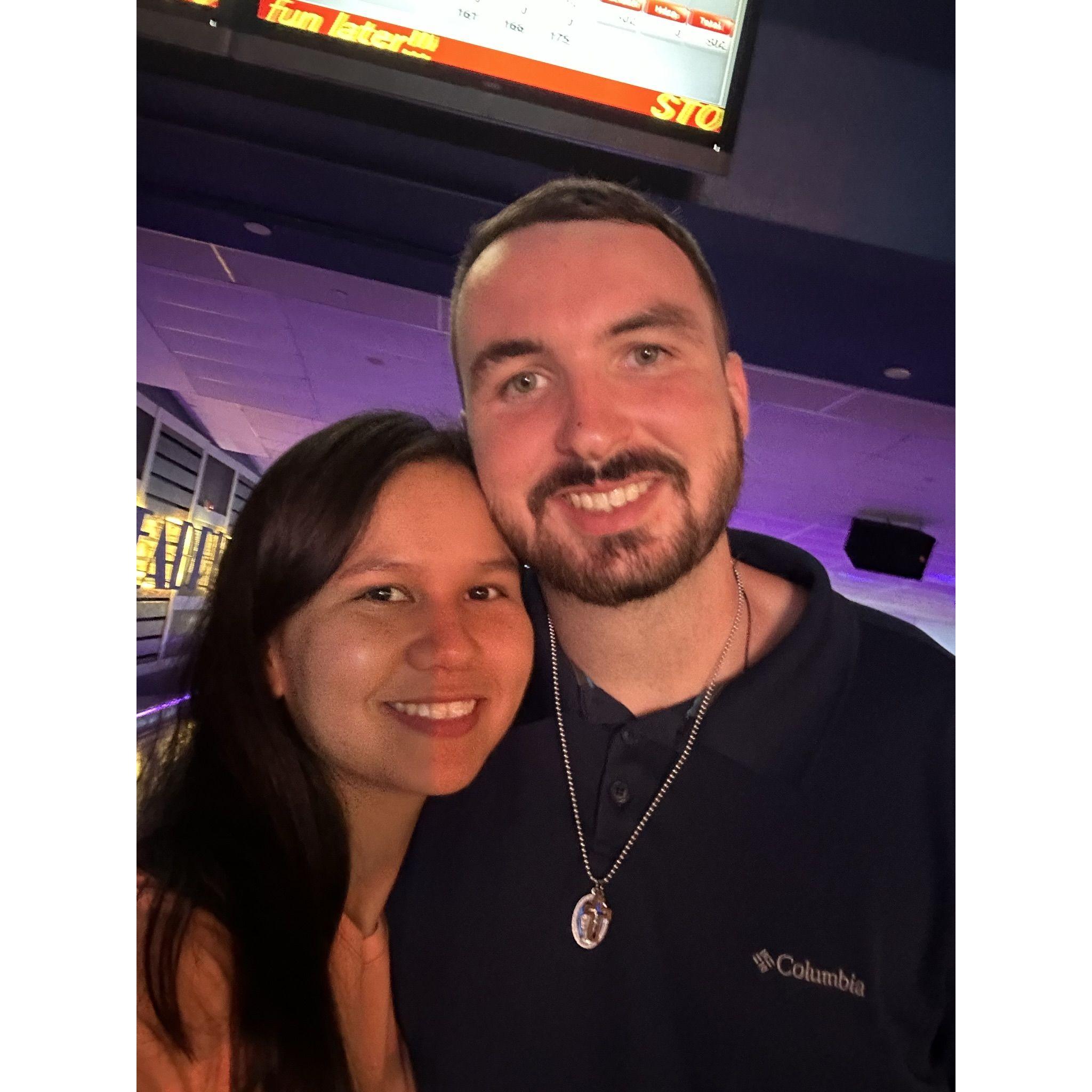 Impromtu date at the bowling alley.