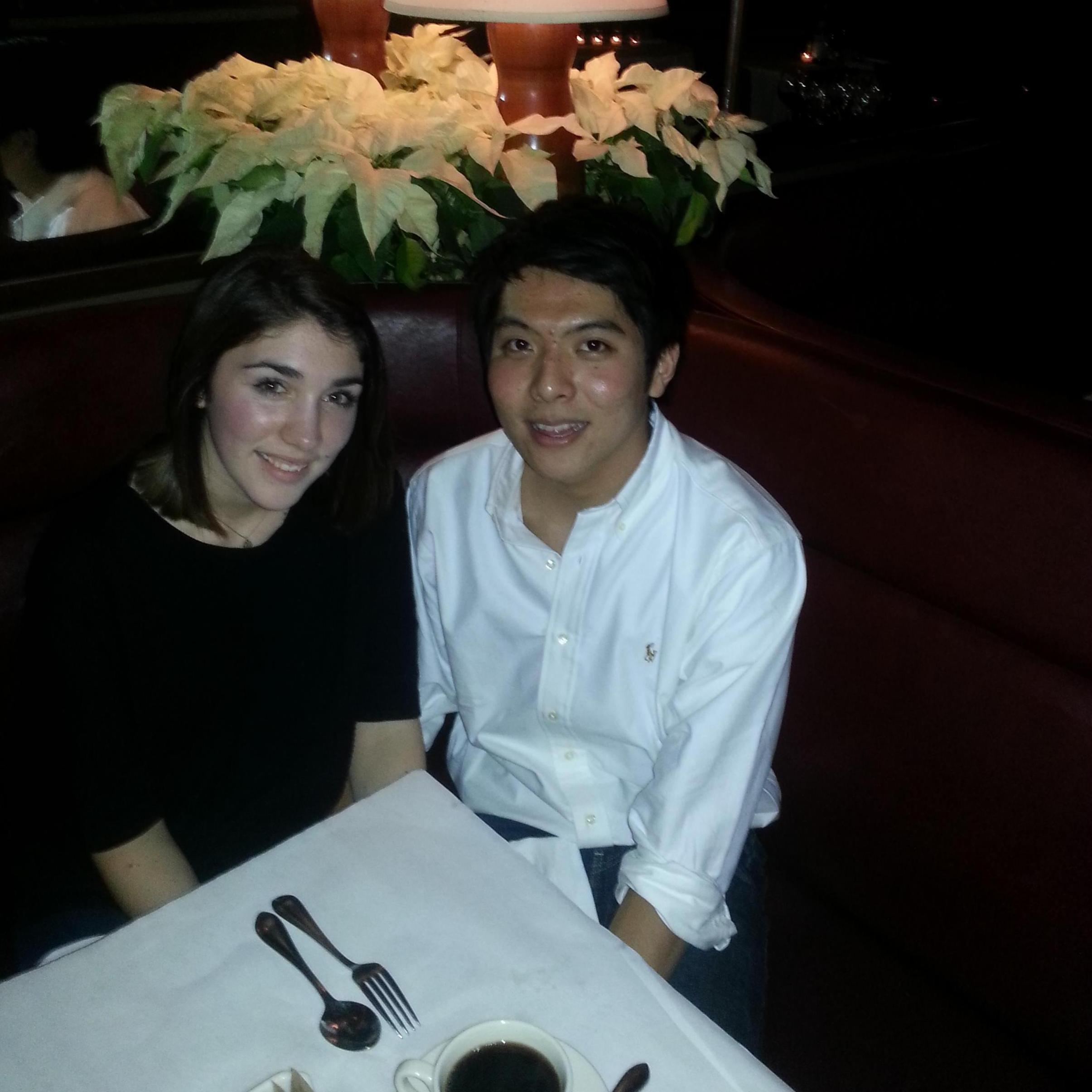 First date at Aquitaine. December, 2013