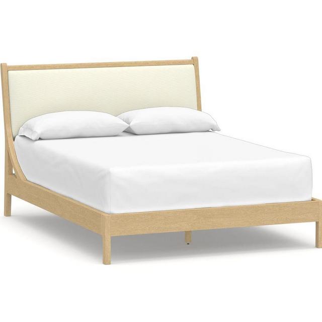 Lyell Upholstered Bed, King, Performance Heathered Basketweave Ivory