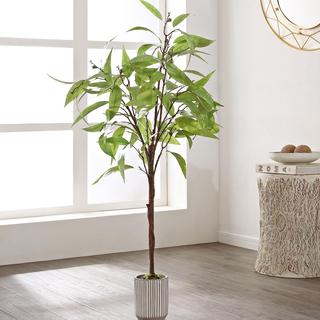 Faux Eucalyptus Potted Tree