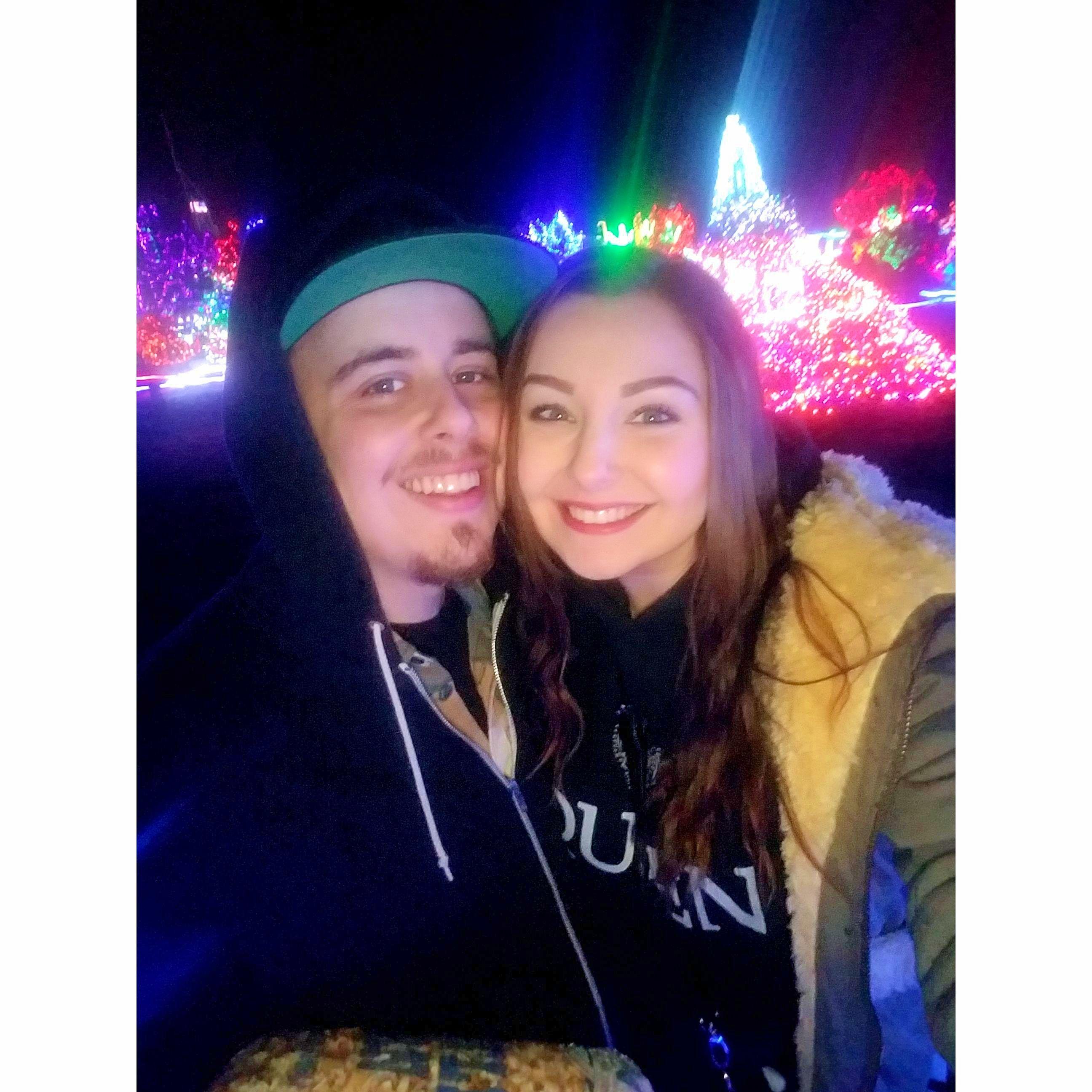 Our first Christmas together, lit up by Zoo Lights and love.