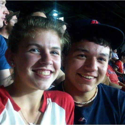 Our very first picture together, of course it was Fenway!