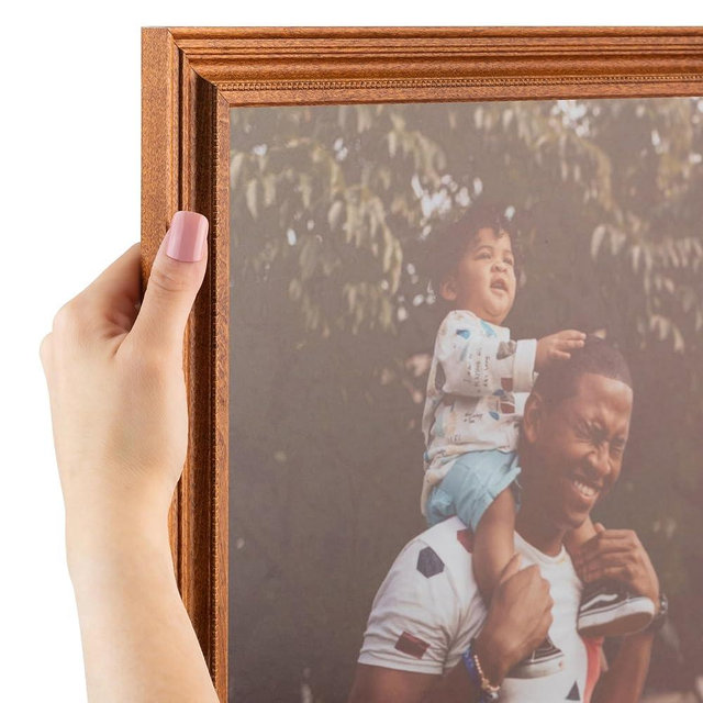 ArtToFrames 18x20 Inch Brown Picture Frame, This 1.25 Inch Custom Wood Poster Frame is Honey - Comes with Economy Acrylic and Corrugated Backing (2WOM0066-81375-YHNY-18x20)