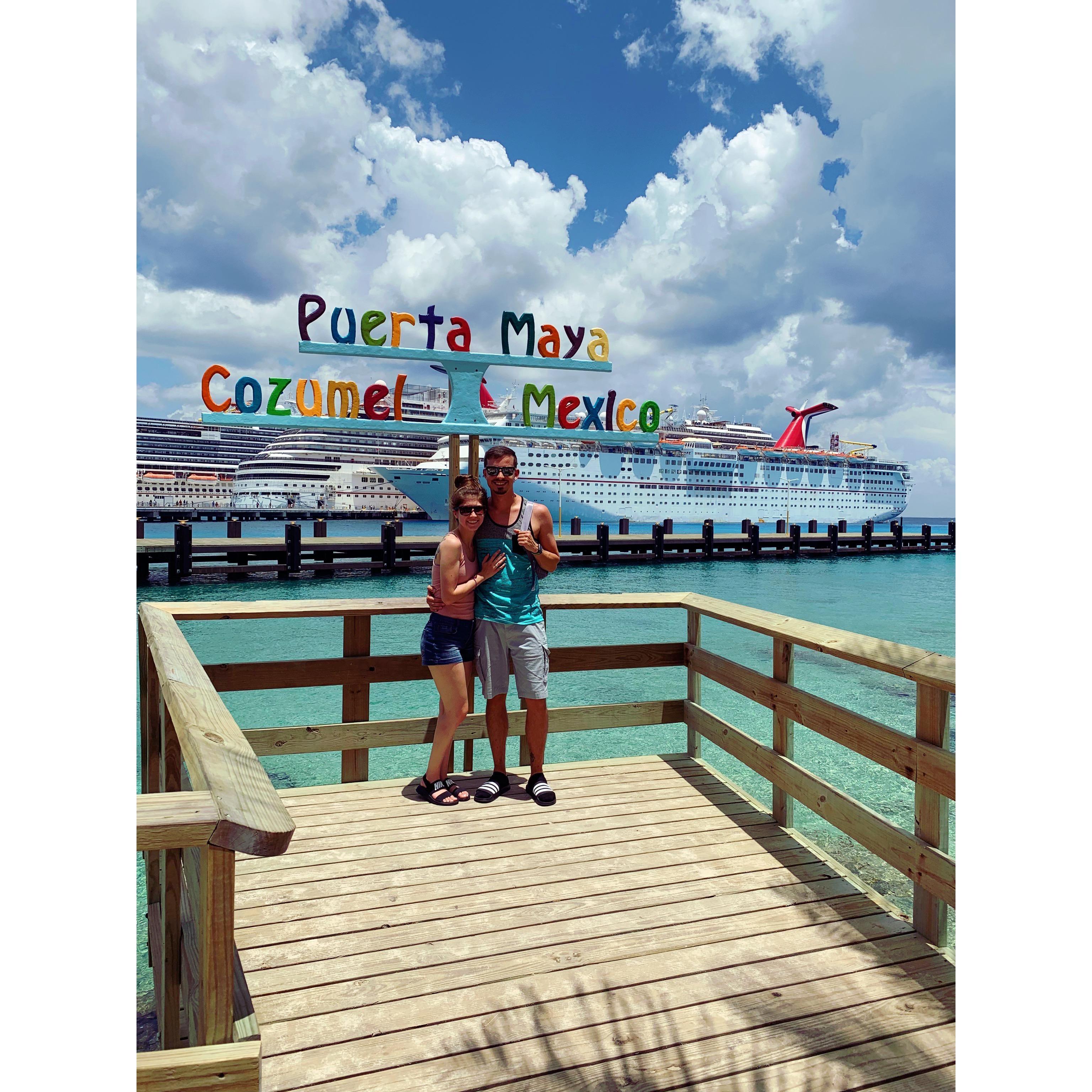 Our first cruise to Cozumel, Mexico.